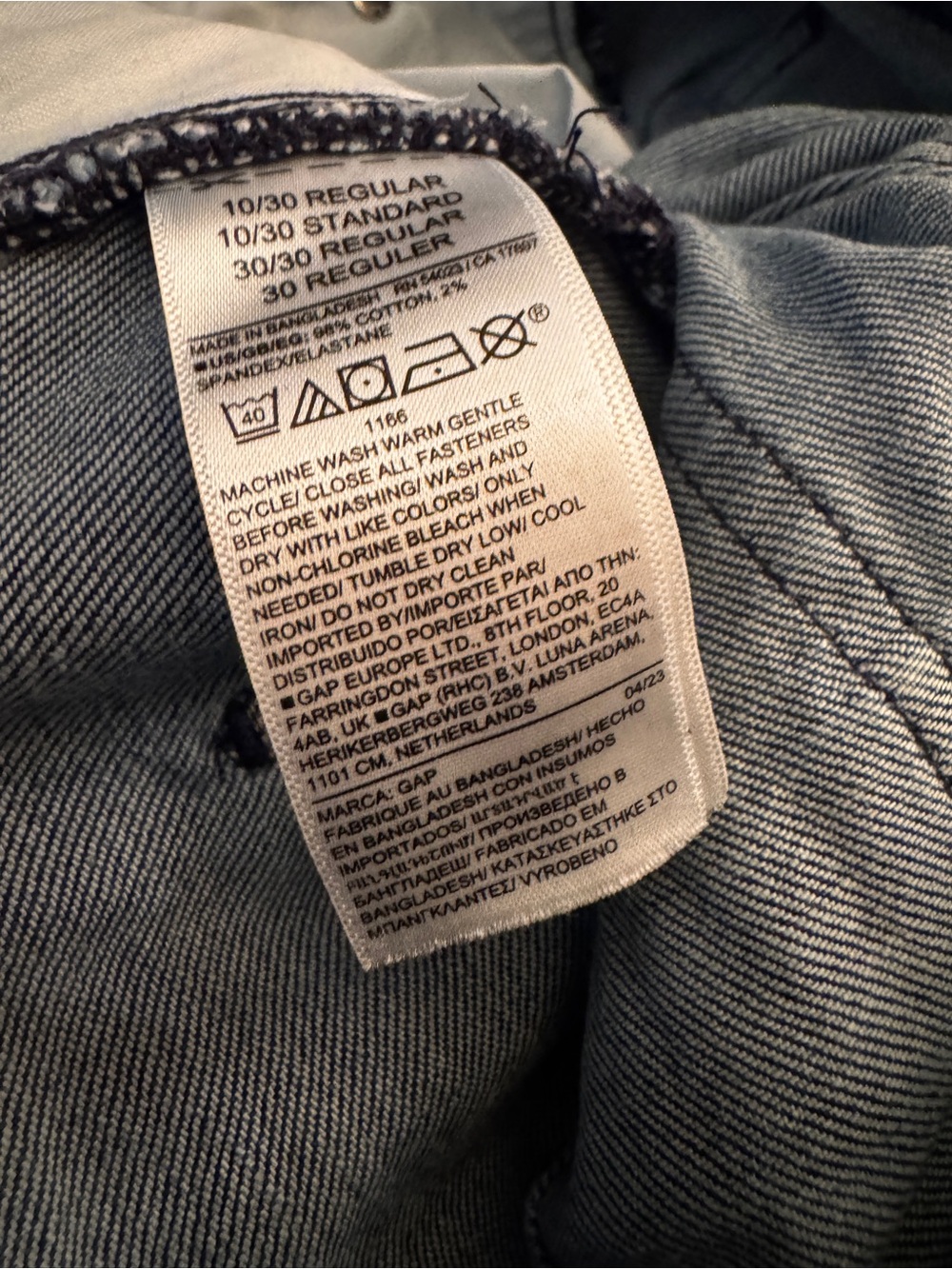 GAP Mid-Rise Button-Side 70’s Flare Jeans - Blue - Picture 10 of 10